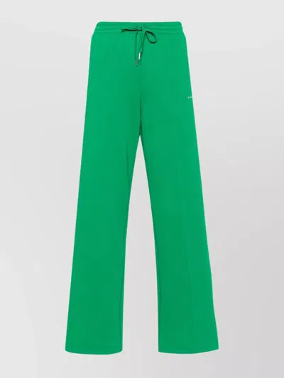 P.A.R.O.S.H LOGO-EMBROIDERED STRAIGHT TROUSERS WITH SIDE STRIPE DETAILING