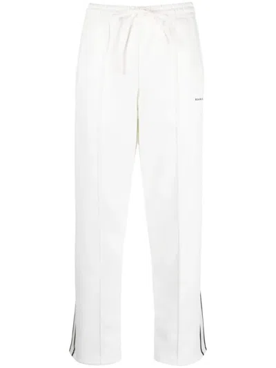 P.a.r.o.s.h Logo-embroidered Drawstring Track Pants In White