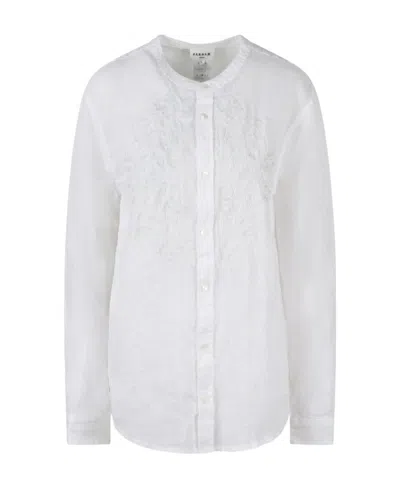 P.a.r.o.s.h Logo Long-sleeved Shirt In White