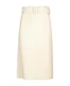 P.a.r.o.s.h Stretch Viscose Skirt In White