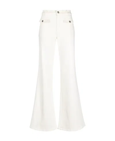 P.a.r.o.s.h Logo Trumpet Jeans In White