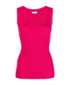 P.a.r.o.s.h Sleeveless Ribbed Tank-top In Pink