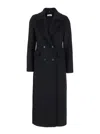 P.a.r.o.s.h Double Coat With All Over Rhinestone In Black