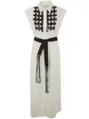 P.a.r.o.s.h Long Chemisier With Sequined Plastron