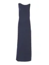 P.a.r.o.s.h Sleeveless Maxi Dress With Unique Cut-out Detail In Blue