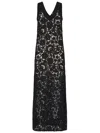 P.a.r.o.s.h Guipure Lace Midi Dress In Black