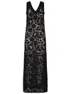 P.a.r.o.s.h Guipure Lace Midi Dress In Black