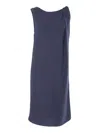 P.a.r.o.s.h Sleeveless Evening Dress With Draped Detail In Blue