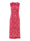 P.a.r.o.s.h Guipure Lace Midi Dress In Red