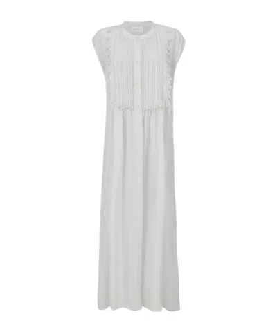 P.a.r.o.s.h Long Maxi Dress In White