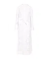 P.a.r.o.s.h . Light Grey Shirt Dress With Embroidery In White