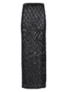 P.a.r.o.s.h Long Skirt With Sequins Skirts Black In Black