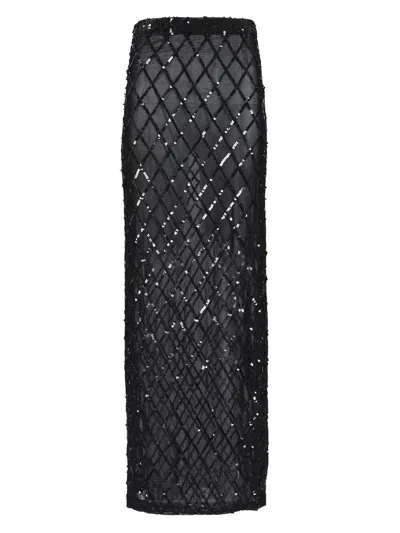 P.a.r.o.s.h Long Skirt With Sequins Skirts Black