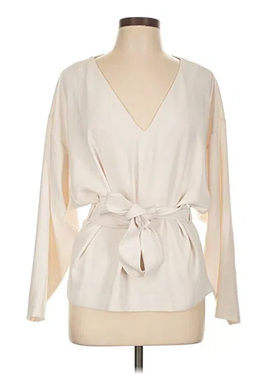 Pre-owned P.a.r.o.s.h Long Sleeve Blouse In Ivory