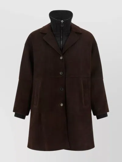 P.A.R.O.S.H LONG SLEEVE COAT NOTCHED LAPELS