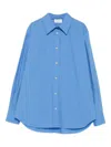 P.a.r.o.s.h Long-sleeve Collared Shirt In Blue