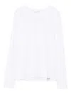 P.a.r.o.s.h Long-sleeve Cotton T-shirt In White