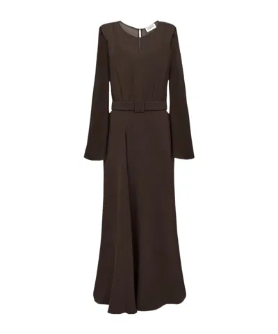 P.a.r.o.s.h Long Sleeve Dress In Brown