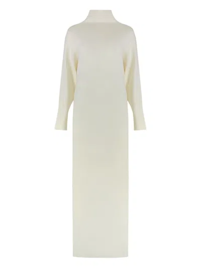 P.a.r.o.s.h . Long Sleeve High Neck Dress In Multi