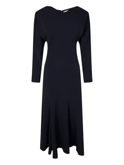 P.a.r.o.s.h Long-sleeve Flared Dress In Black