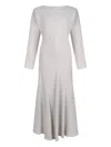 P.a.r.o.s.h Long-sleeve Flared Dress In White