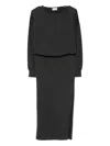 P.a.r.o.s.h Long-sleeve Midi Dress In Black