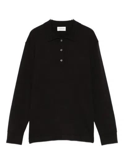 P.a.r.o.s.h Long-sleeve Polo Top In Brown