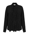 P.a.r.o.s.h Sewash Ruffled Silk Blouse In Black