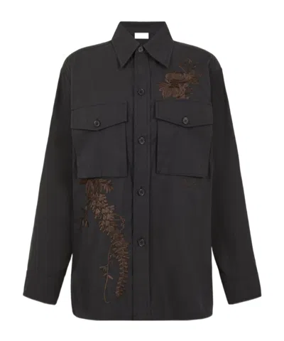 P.a.r.o.s.h Long Sleeve Shirt In Black