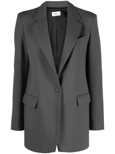 P.a.r.o.s.h Long-sleeve Single-breasted Blazer In Grey