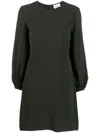 P.a.r.o.s.h Long-sleeved A-line Mini Dress In Green