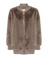 P.a.r.o.s.h Eco Fur Jacket In Brown