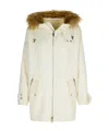 P.a.r.o.s.h Leak Cream Wool Parka In White