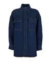 P.a.r.o.s.h Long-sleeved Denim Coat In Blue
