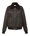 P.a.r.o.s.h Long-sleeved Leather Jacket In Black
