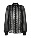 P.a.r.o.s.h Black Shirt With Lace Details In Black