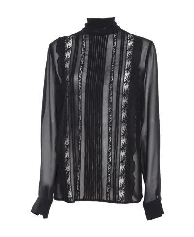 P.A.R.O.S.H P.A.R.O.S.H. SCARF DETAILED HIGH-NECK BLOUSE