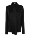 P.a.r.o.s.h P. A.r. O.s. H. Silk Shirt With Ribbon In Black