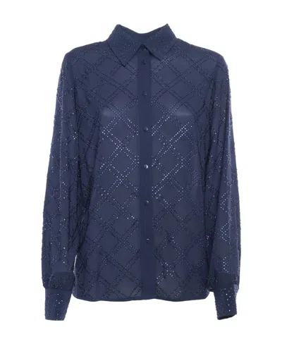 P.a.r.o.s.h Long-sleeved Shirt In Blue