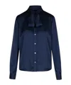 P.a.r.o.s.h 'salty' Blue Silk Blend Shirt In Blue