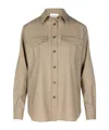 P.a.r.o.s.h 'lille' Grey Virgin Wool Blend Shirt In Nude