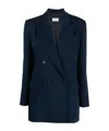 P.a.r.o.s.h Double-breasted Jacket Buttoned Cuffs In Blue