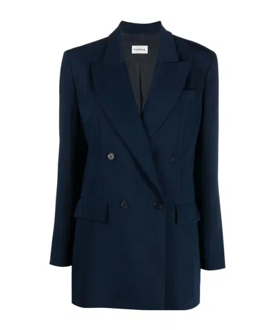 P.a.r.o.s.h Long-sleeved Suit Jacket In Blue