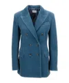 P.a.r.o.s.h Double-breasted Corduroy Blazer In Blue