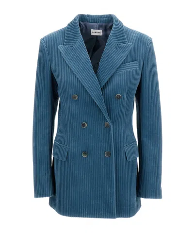 P.a.r.o.s.h Long-sleeved Suit Jacket In Blue