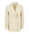 P.a.r.o.s.h Structured White Jacket With Design In Brown