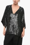 P.a.r.o.s.h Long Sleeved Top With Allover Sequins