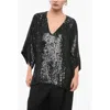 P.a.r.o.s.h Long Sleeved Top With Allover Sequins