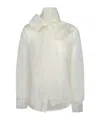 P.a.r.o.s.h Long-sleeved Translucent Blouse In White