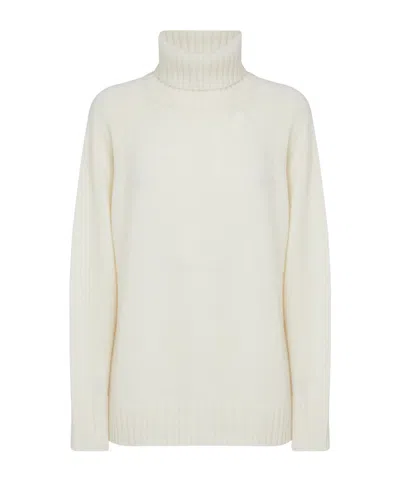 P.a.r.o.s.h Long-sleeved Turtleneck Sweater In White